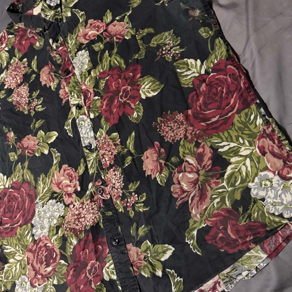 Denim & Supply Ralph Lauren Floral Short Sleeve Button Down Shirt XXL - Picture 2 of 9